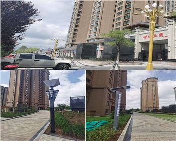甘肅平?jīng)鲂率兰o集團世紀花園庭院燈路、景觀路燈項目